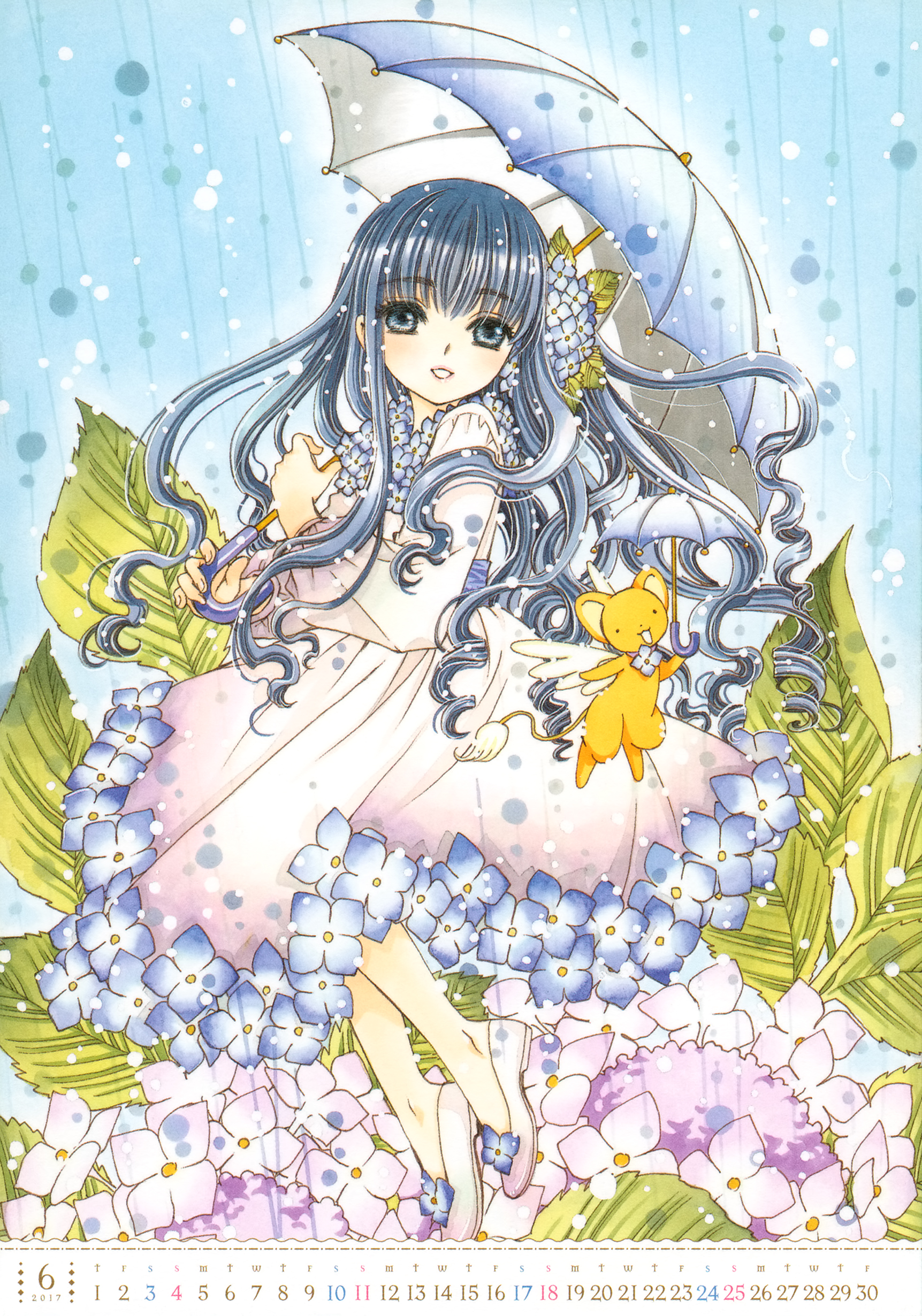clamp card captor sakura daidouji tomoyo kero calendar dress ...